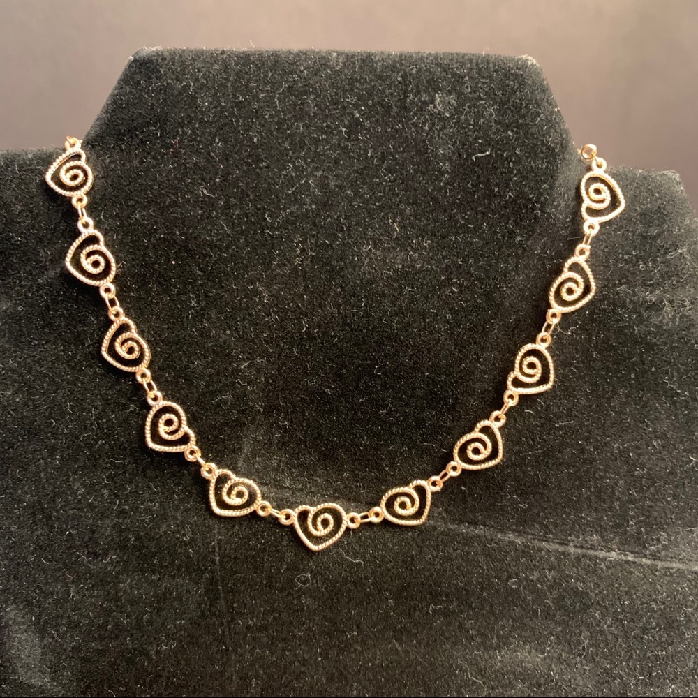 Heart shape gold plated anklet bracelet